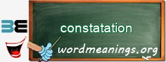 WordMeaning blackboard for constatation